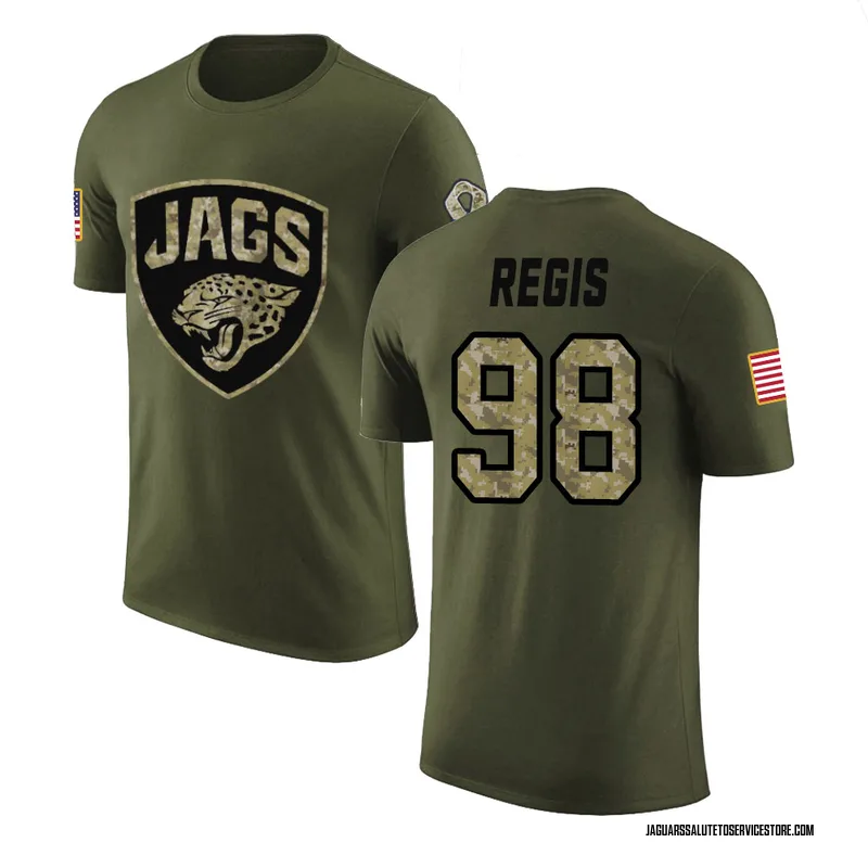 Men's Albert Regis Jacksonville Jaguars Legend Olive Salute to Service T-Shirt