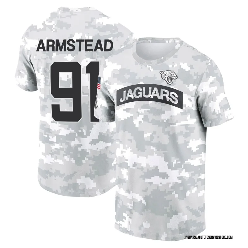 Men's Arik Armstead Jacksonville Jaguars Camo Arctic 2024 Salute to Service Performance T-Shirt