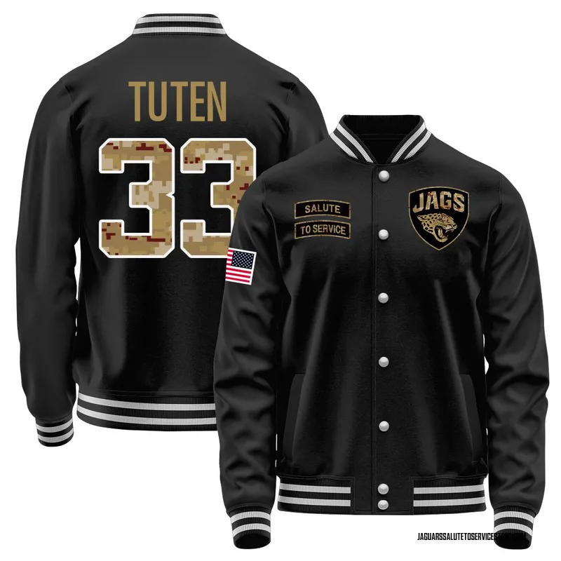 Men's Bhayshul Tuten Jacksonville Jaguars Black Salute to Service Sideline Performance Jacket