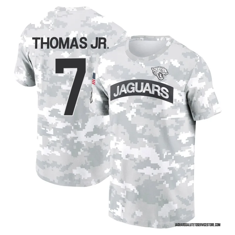 Men's Brian Thomas Jr. Jacksonville Jaguars Camo Arctic 2024 Salute to Service Performance T-Shirt
