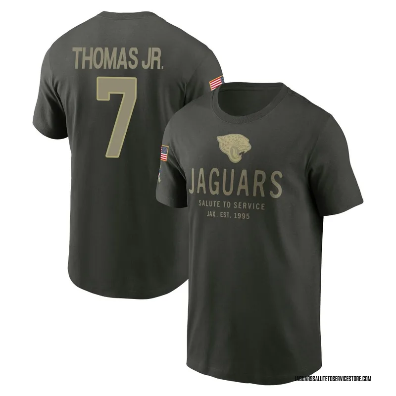 Men's Brian Thomas Jr. Jacksonville Jaguars Green Forest/ 2025 Salute to Service Sideline Primary Edge T-Shirt