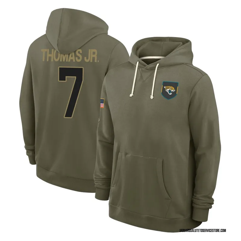 Men's Brian Thomas Jr. Jacksonville Jaguars Olive 2025 Salute to Service Hoodie