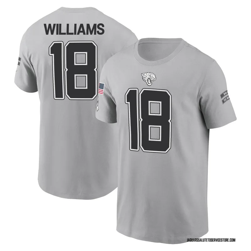 Men's CJ Williams Jacksonville Jaguars Gray 2024 Salute to Service Name & Number T-Shirt