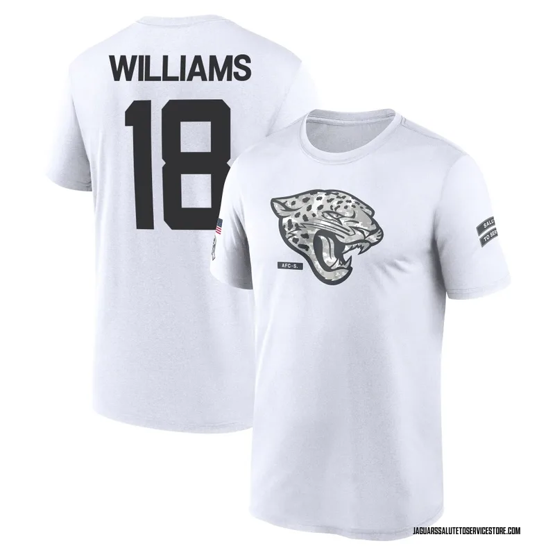 Men's CJ Williams Jacksonville Jaguars Legend White 2024 Salute to Service Performance T-Shirt