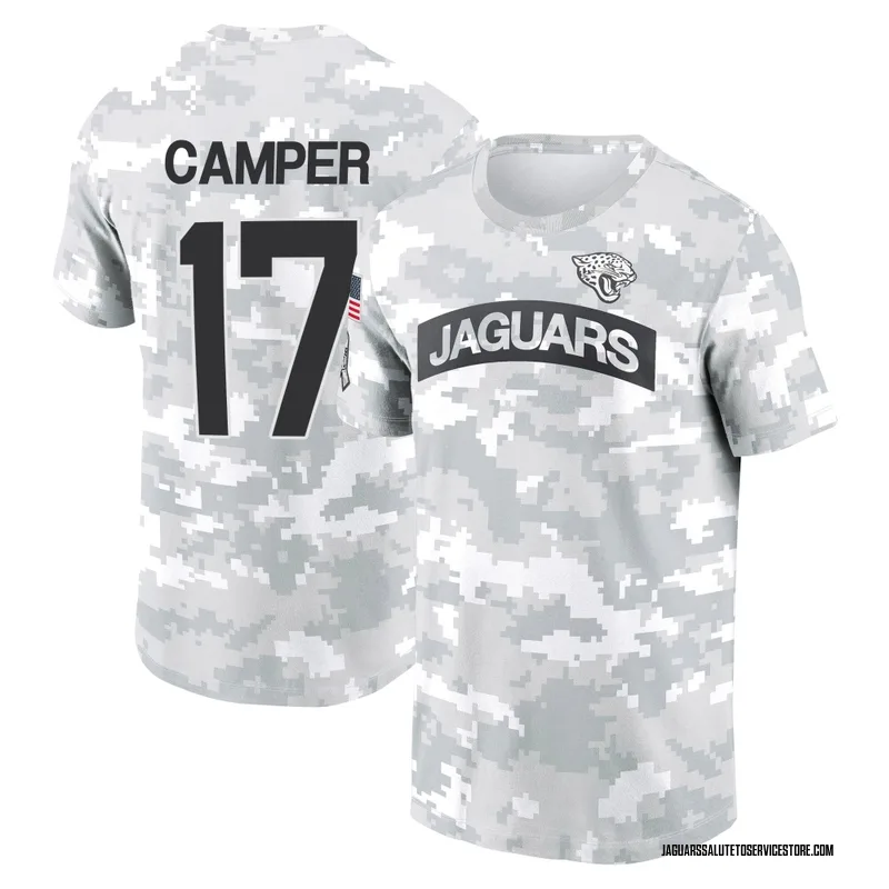 Men's Cam Camper Jacksonville Jaguars Camo Arctic 2024 Salute to Service Performance T-Shirt