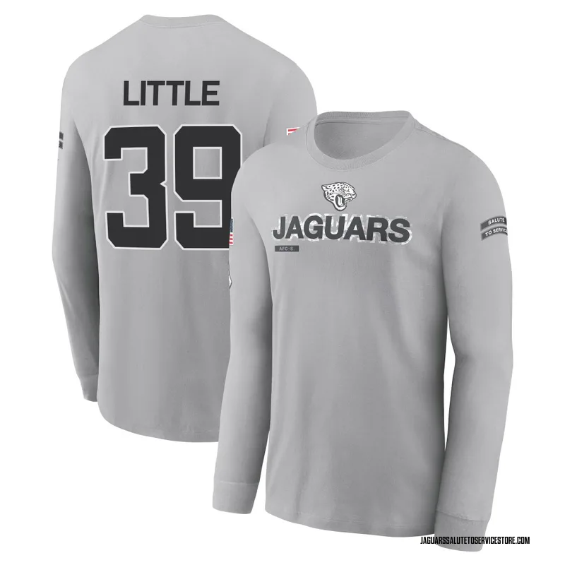 Men's Cam Little Jacksonville Jaguars Gray 2024 Salute to Service Long Sleeve T-Shirt