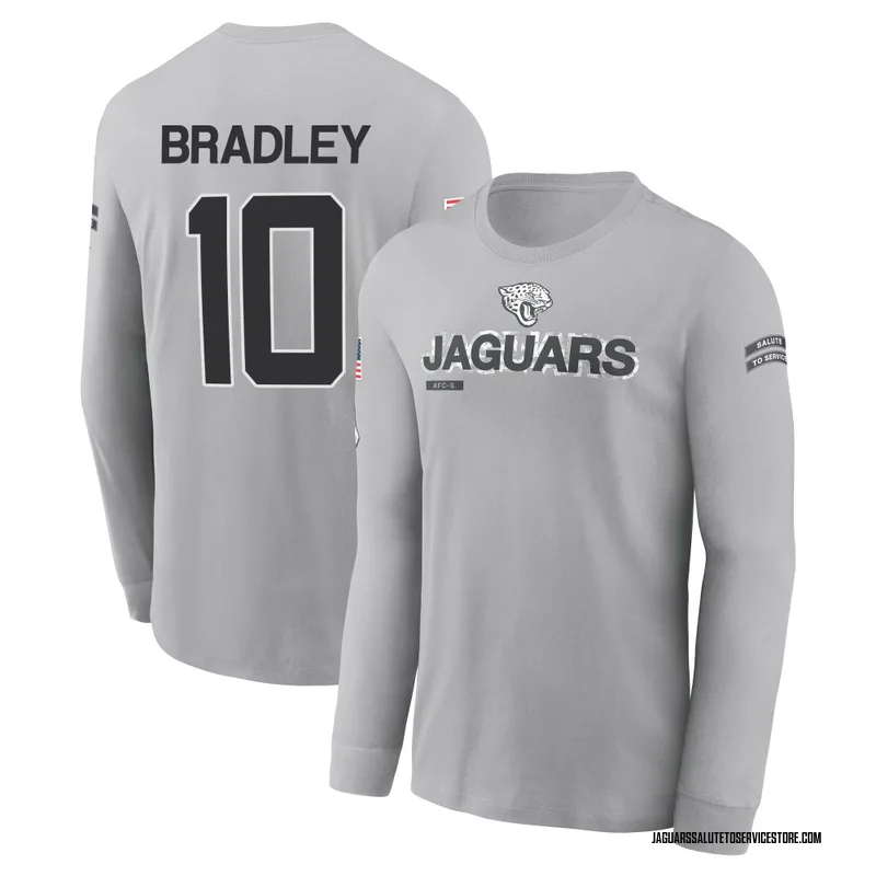 Men's Carter Bradley Jacksonville Jaguars Gray 2024 Salute to Service Long Sleeve T-Shirt