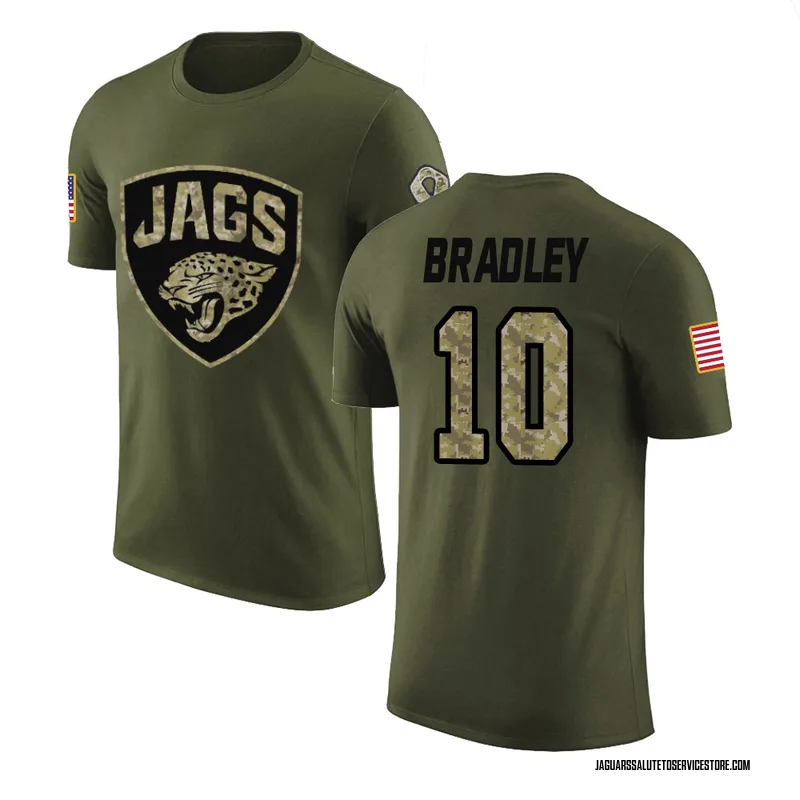 Men's Carter Bradley Jacksonville Jaguars Legend Olive Salute to Service T-Shirt