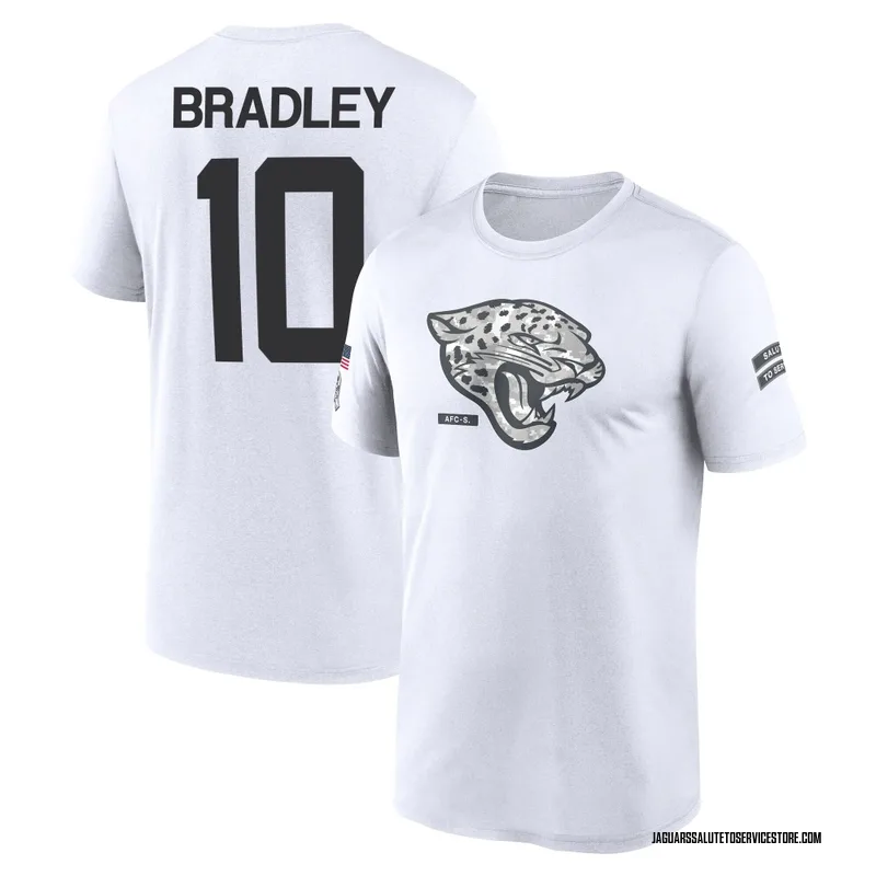 Men's Carter Bradley Jacksonville Jaguars Legend White 2024 Salute to Service Performance T-Shirt