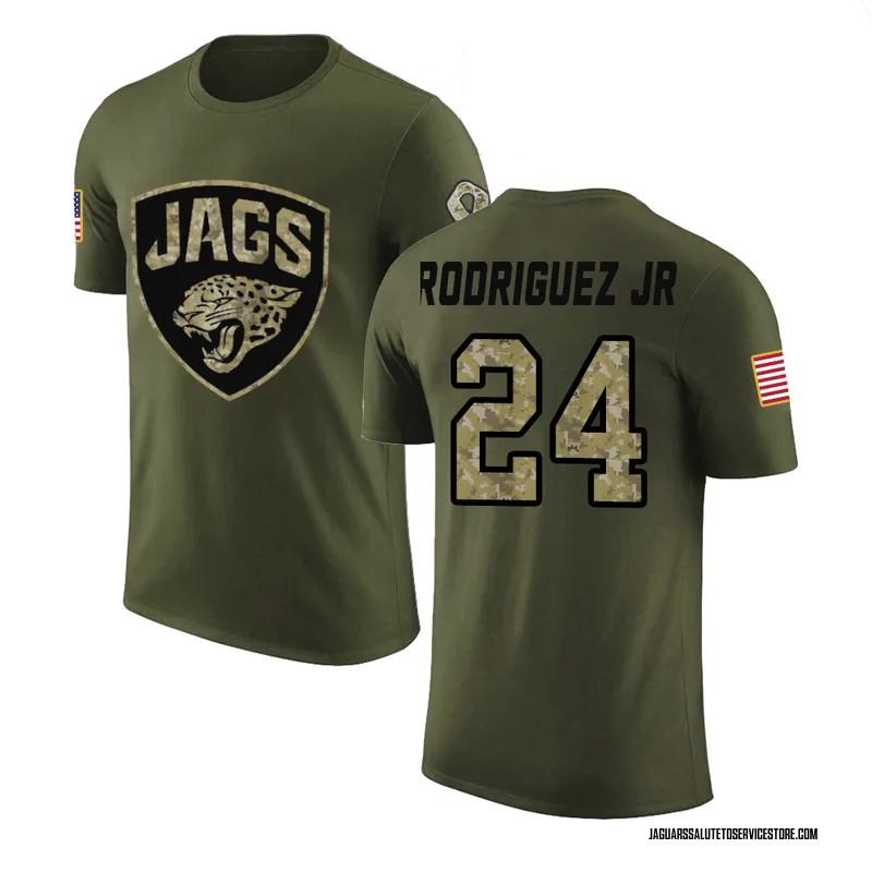 Men's Chris Rodriguez Jr. Jacksonville Jaguars Legend Olive Salute to Service T-Shirt