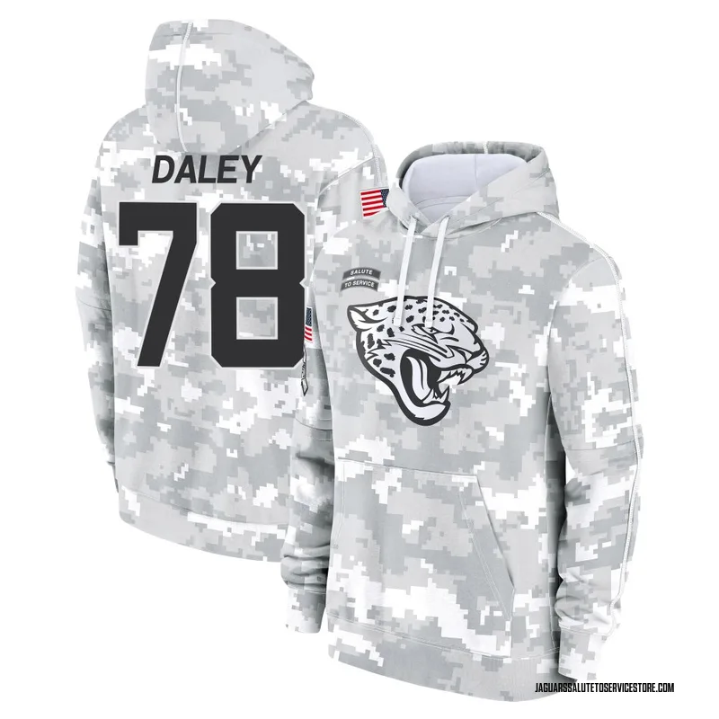 Men's Dennis Daley Jacksonville Jaguars Camo Arctic 2024 Salute to Service Club Fleece Pullover Hoodie