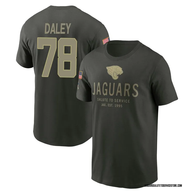 Men's Dennis Daley Jacksonville Jaguars Green Forest/ 2025 Salute to Service Sideline Primary Edge T-Shirt