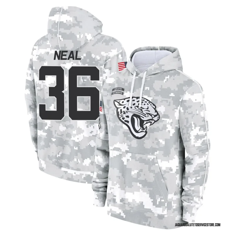 Men's Devin Neal Jacksonville Jaguars Camo Arctic 2024 Salute to Service Club Fleece Pullover Hoodie