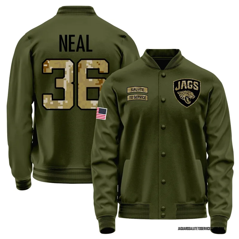 Men's Devin Neal Jacksonville Jaguars Olive Salute to Service Sideline Performance Jacket