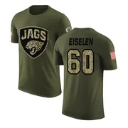Men's Dieter Eiselen Jacksonville Jaguars Legend Olive Salute to Service T-Shirt