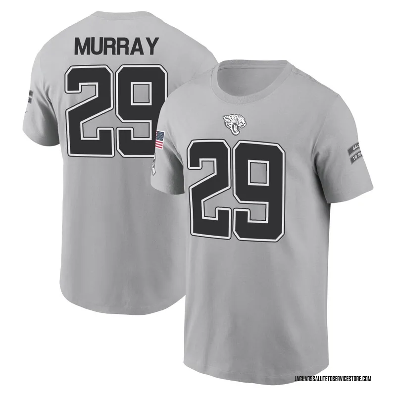 Men's Eric Murray Jacksonville Jaguars Gray 2024 Salute to Service Name & Number T-Shirt