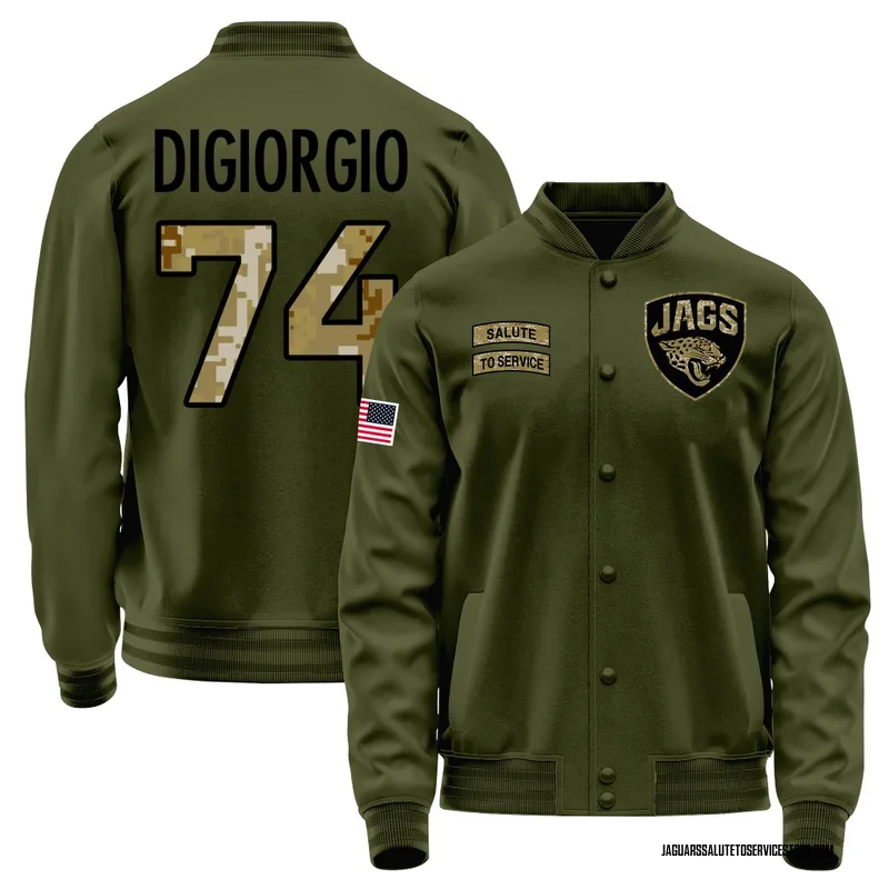 Men's Garrett DiGiorgio Jacksonville Jaguars Olive Salute to Service Sideline Performance Jacket