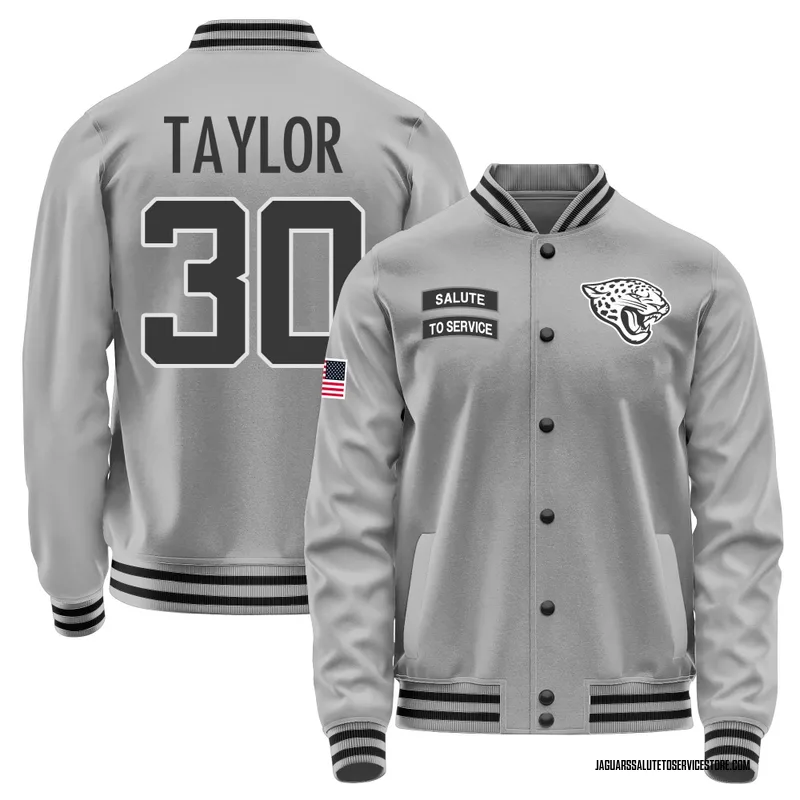 Men's J'Mari Taylor Jacksonville Jaguars Gray Salute to Service Performance Jacket