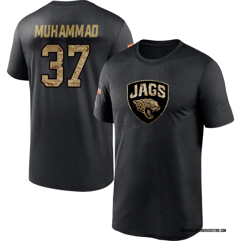 Men's Jabbar Muhammad Jacksonville Jaguars Black 2020 Salute To Service Performance T-Shirt