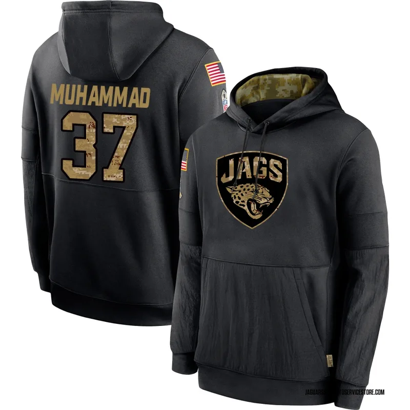 Men's Jabbar Muhammad Jacksonville Jaguars Black 2020 Salute to Service Sideline Performance Pullover Hoodie