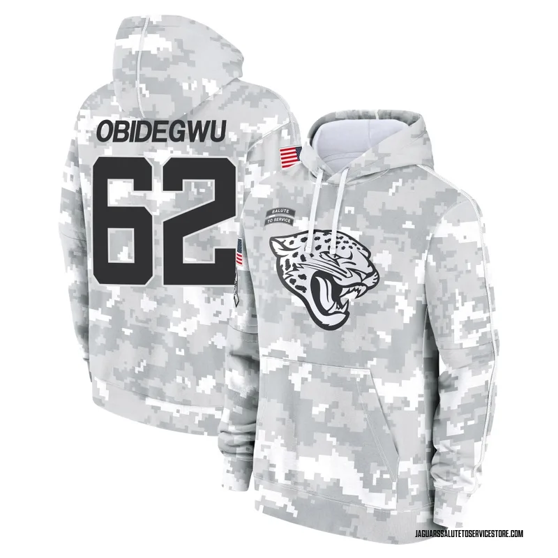 Men's Jimto Obidegwu Jacksonville Jaguars Camo Arctic 2024 Salute to Service Club Fleece Pullover Hoodie