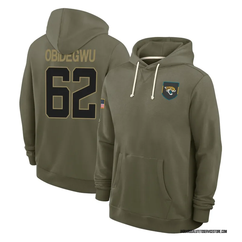 Men's Jimto Obidegwu Jacksonville Jaguars Olive 2025 Salute to Service Hoodie