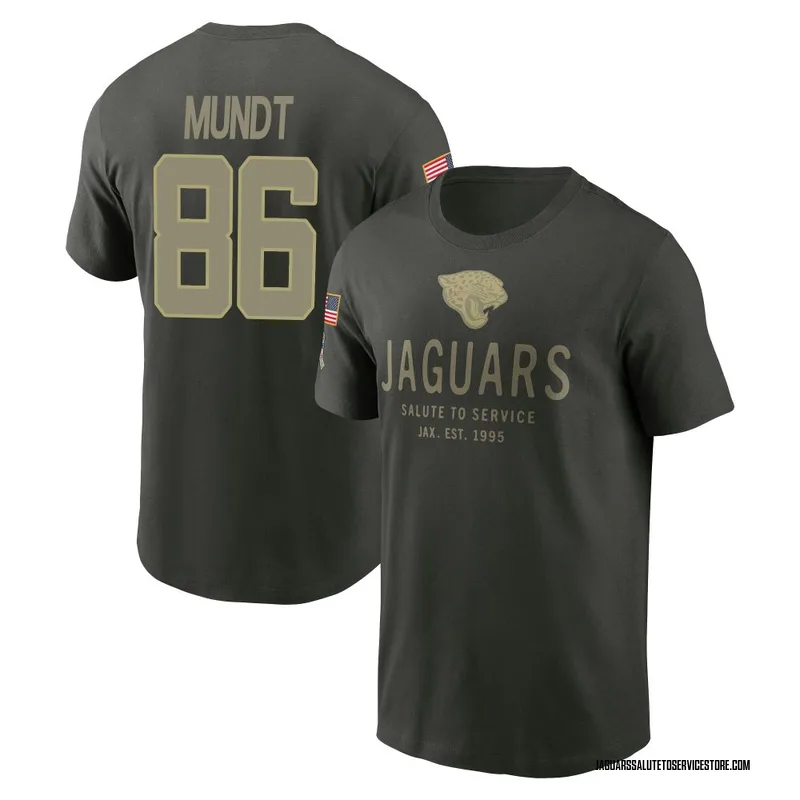 Men's Johnny Mundt Jacksonville Jaguars Green Forest/ 2025 Salute to Service Sideline Primary Edge T-Shirt