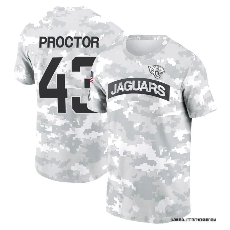 Men's Josh Proctor Jacksonville Jaguars Camo Arctic 2024 Salute to Service Performance T-Shirt