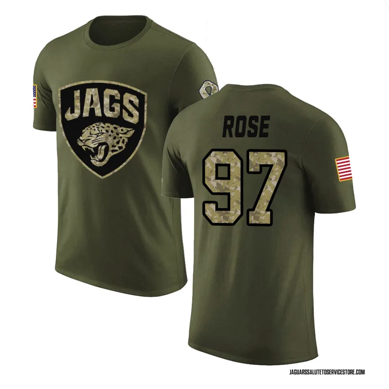 Men's Keivie Rose Jacksonville Jaguars Legend Olive Salute to Service T-Shirt