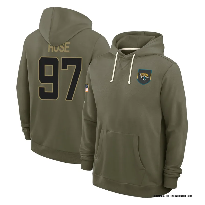 Men's Keivie Rose Jacksonville Jaguars Olive 2025 Salute to Service Hoodie