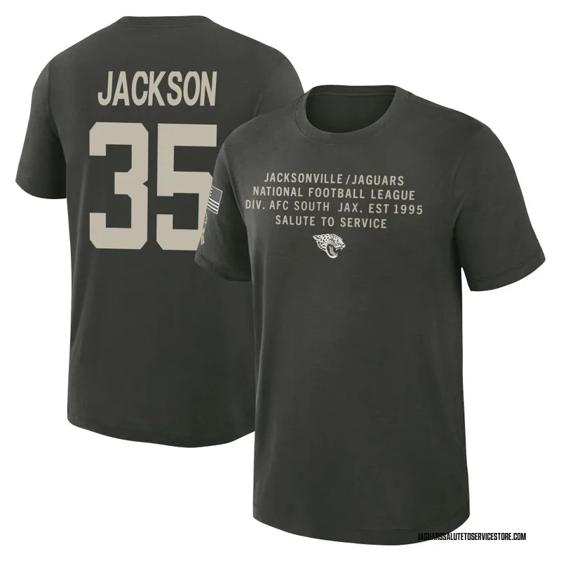 Men's Matthew Jackson Jacksonville Jaguars Green Forest/ 2025 Salute to Service Sideline Slub T-Shirt