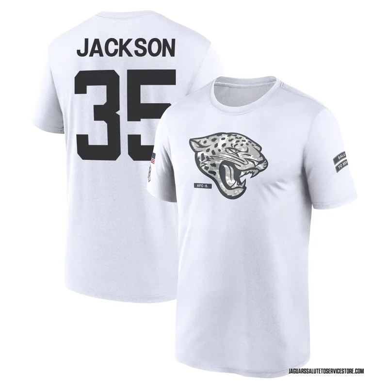 Men's Matthew Jackson Jacksonville Jaguars Legend White 2024 Salute to Service Performance T-Shirt