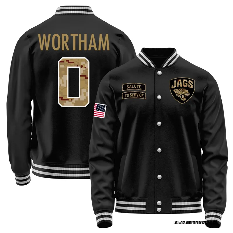 Men's Michael Wortham Jacksonville Jaguars Black Salute to Service Sideline Performance Jacket