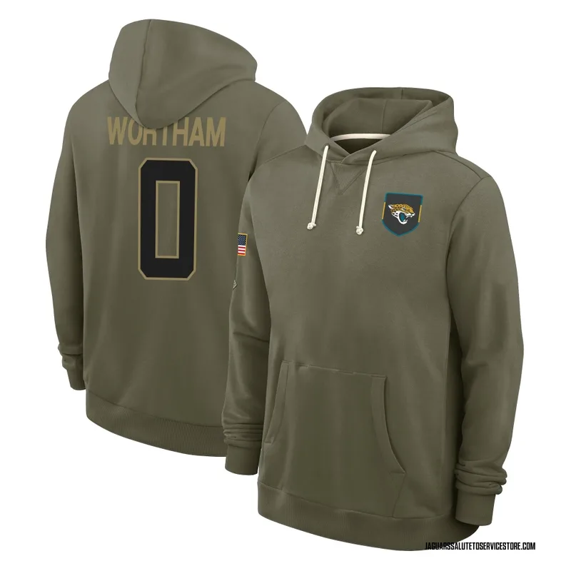 Men's Michael Wortham Jacksonville Jaguars Olive 2025 Salute to Service Hoodie