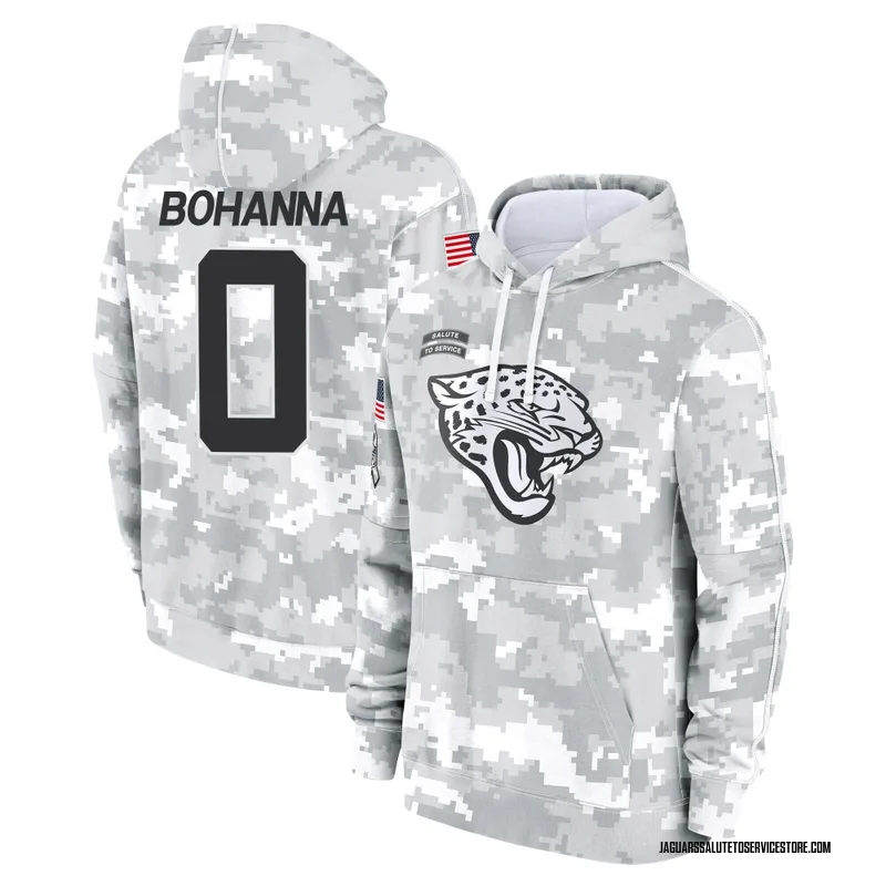 Men's Quinton Bohanna Jacksonville Jaguars Camo Arctic 2024 Salute to Service Club Fleece Pullover Hoodie