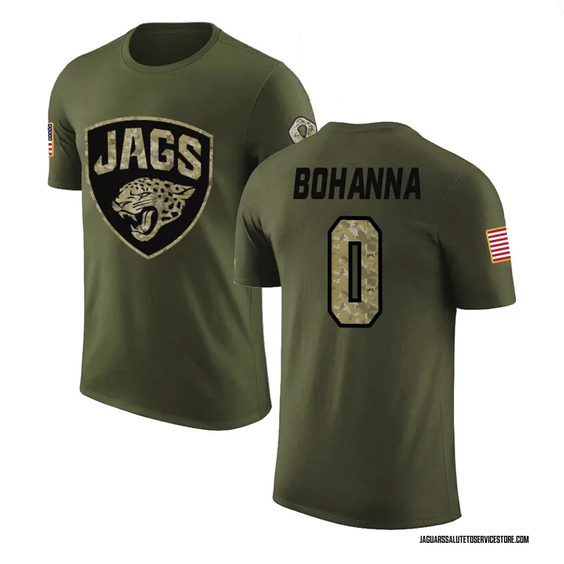 Men's Quinton Bohanna Jacksonville Jaguars Legend Olive Salute to Service T-Shirt