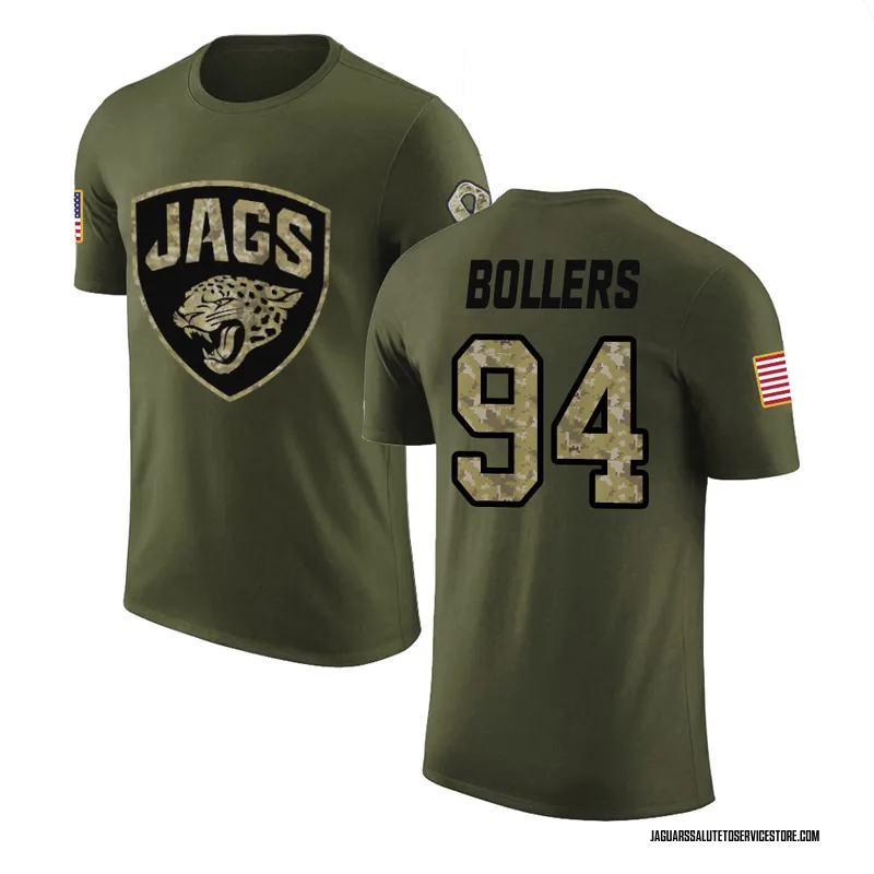 Men's T.J. Bollers Jacksonville Jaguars Legend Olive Salute to Service T-Shirt