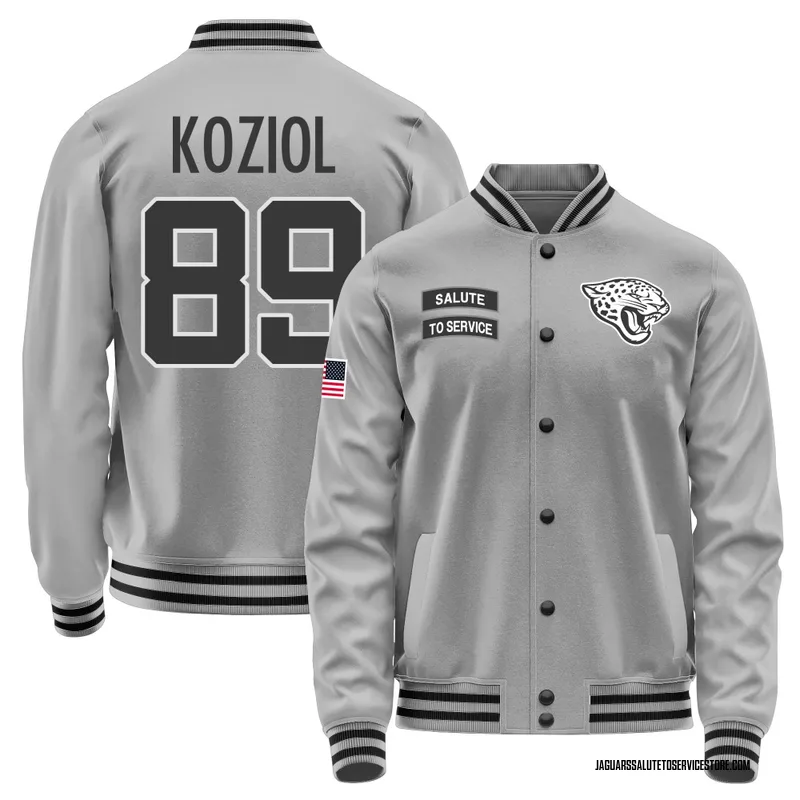 Men's Tanner Koziol Jacksonville Jaguars Gray Salute to Service Performance Jacket