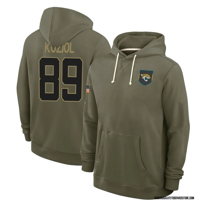 Men's Tanner Koziol Jacksonville Jaguars Olive 2025 Salute to Service Hoodie