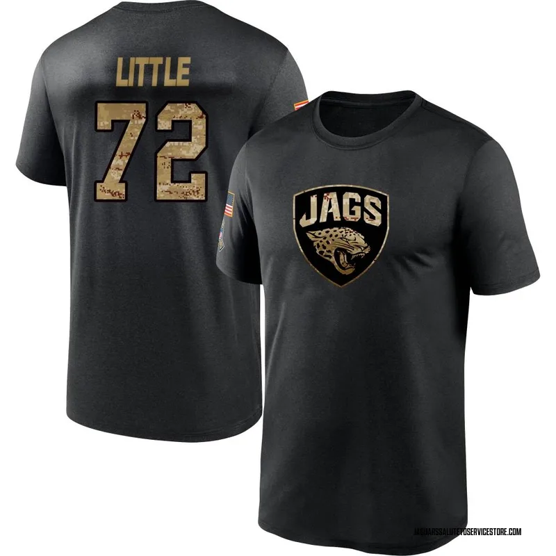 Men's Walker Little Jacksonville Jaguars Black 2020 Salute To Service Performance T-Shirt