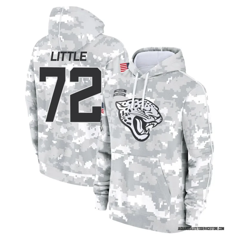 Men's Walker Little Jacksonville Jaguars Camo Arctic 2024 Salute to Service Club Fleece Pullover Hoodie