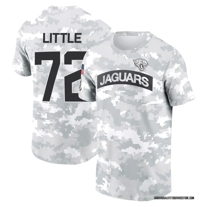 Men's Walker Little Jacksonville Jaguars Camo Arctic 2024 Salute to Service Performance T-Shirt
