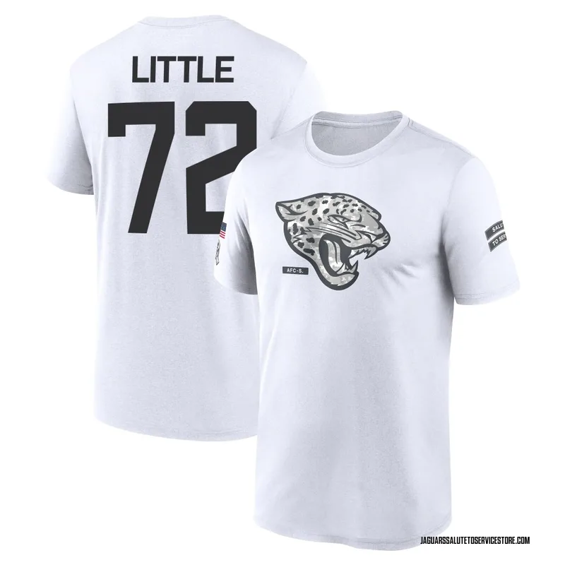 Men's Walker Little Jacksonville Jaguars Legend White 2024 Salute to Service Performance T-Shirt