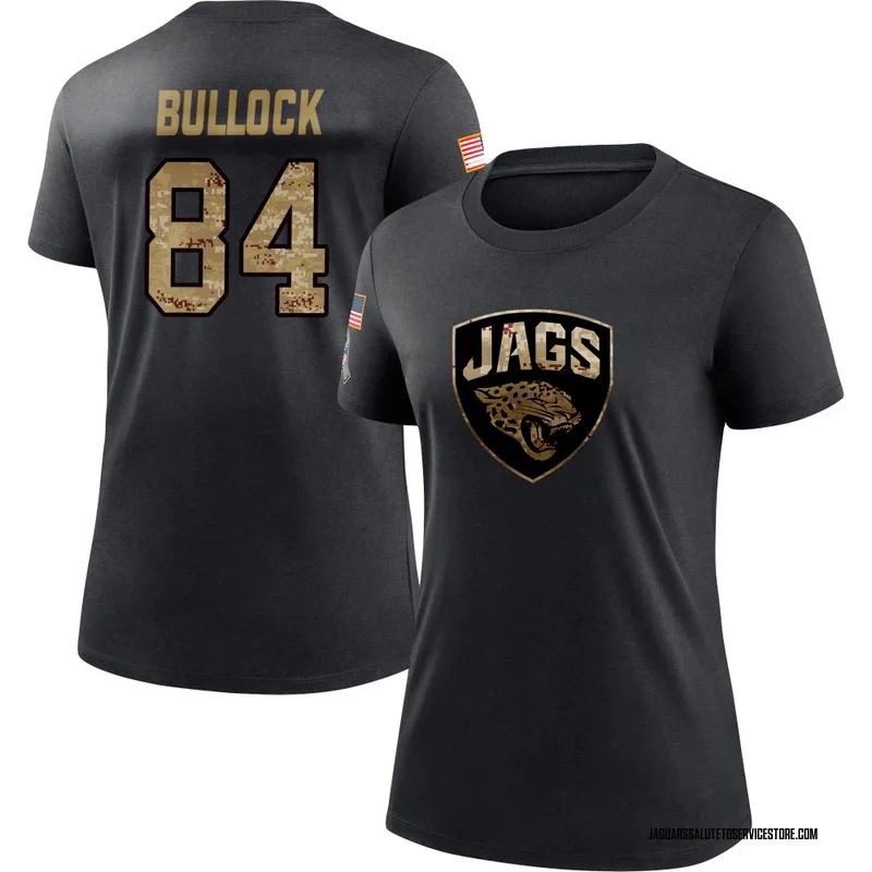 Women's Alex Bullock Jacksonville Jaguars Black 2020 Salute To Service Performance T-Shirt