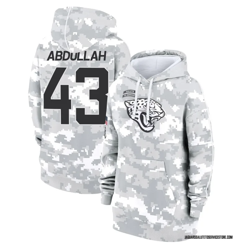 Women's Ameer Abdullah Jacksonville Jaguars Camo Arctic 2024 Salute to Service Club Fleece Pullover Hoodie