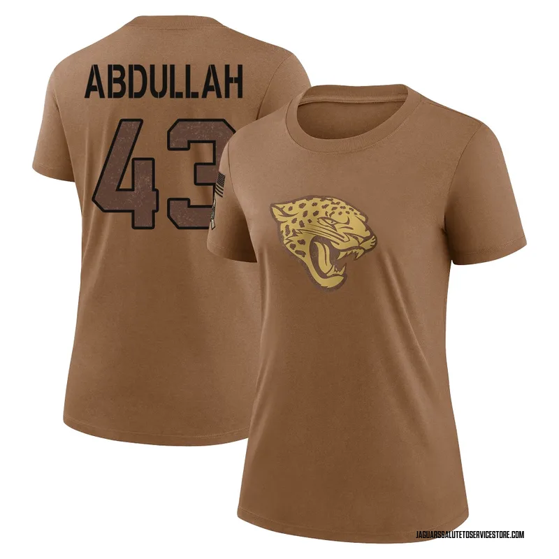 Women's Ameer Abdullah Jacksonville Jaguars Legend Brown 2023 Salute To Service Performance T-Shirt