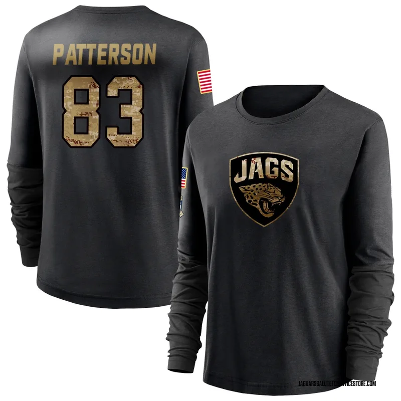 Women's Ben Patterson Jacksonville Jaguars Black 2020 Salute To Service Sideline Performance Long Sleeve T-Shirt