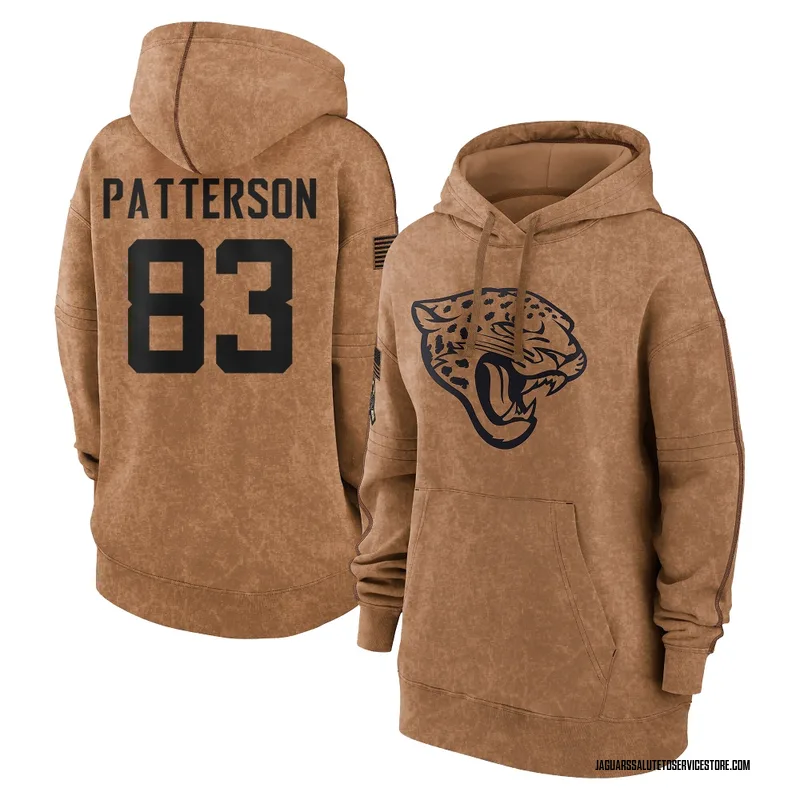 Women's Ben Patterson Jacksonville Jaguars Brown 2023 Salute To Service Pullover Hoodie