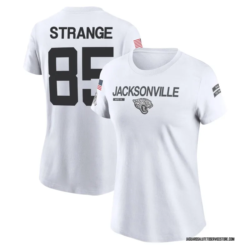 Women's Brenton Strange Jacksonville Jaguars Legend White 2024 Salute to Service Performance T-Shirt