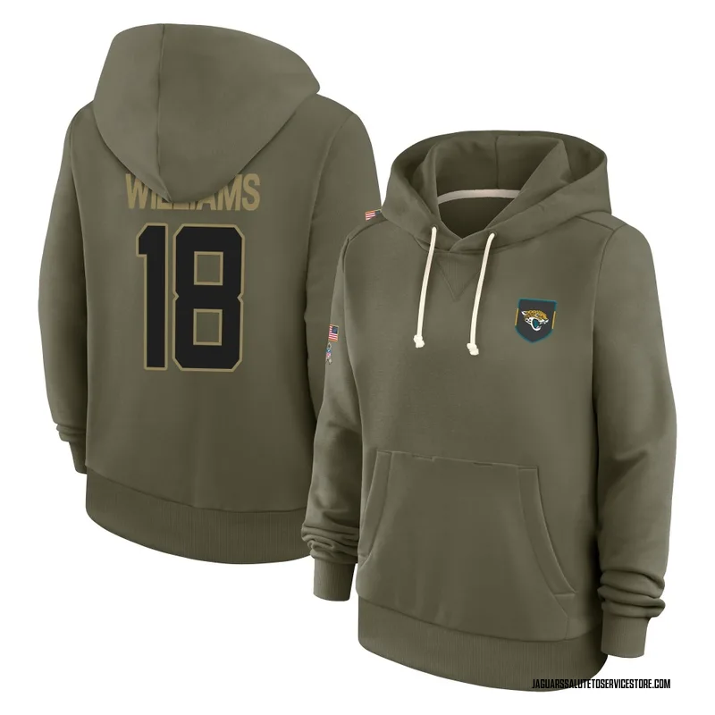 Women's CJ Williams Jacksonville Jaguars Olive 2025 Salute to Service Hoodie